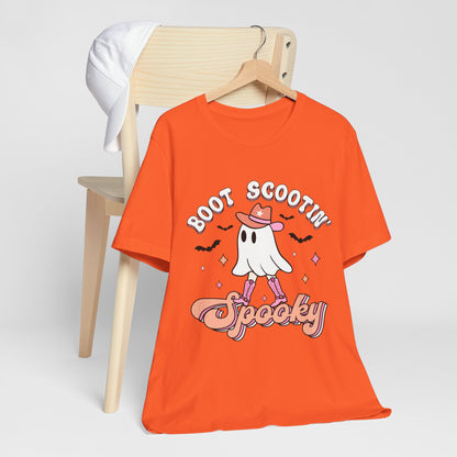 Boot Scootin’ Spooky Halloween T-Shirt: Haunt in Style!