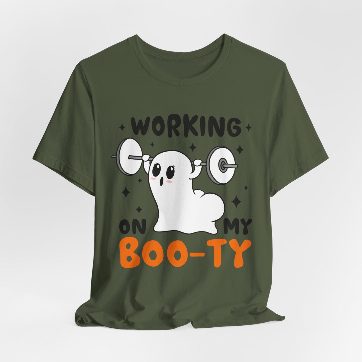 Working Out On My Booty Halloween T-Shirt - Spooktacular Fitness Fun!