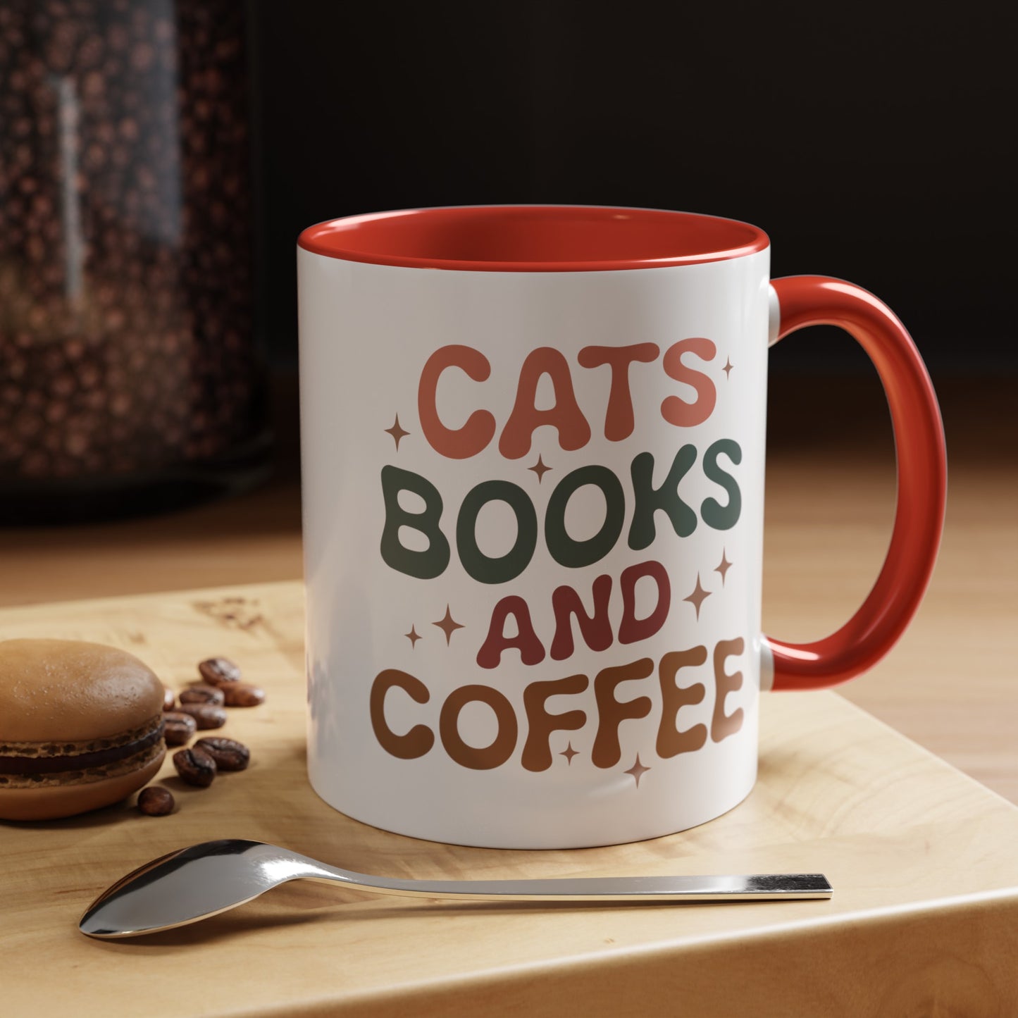 Cats, Books, and Coffee - Accent Mug – The Purrfect Combo!