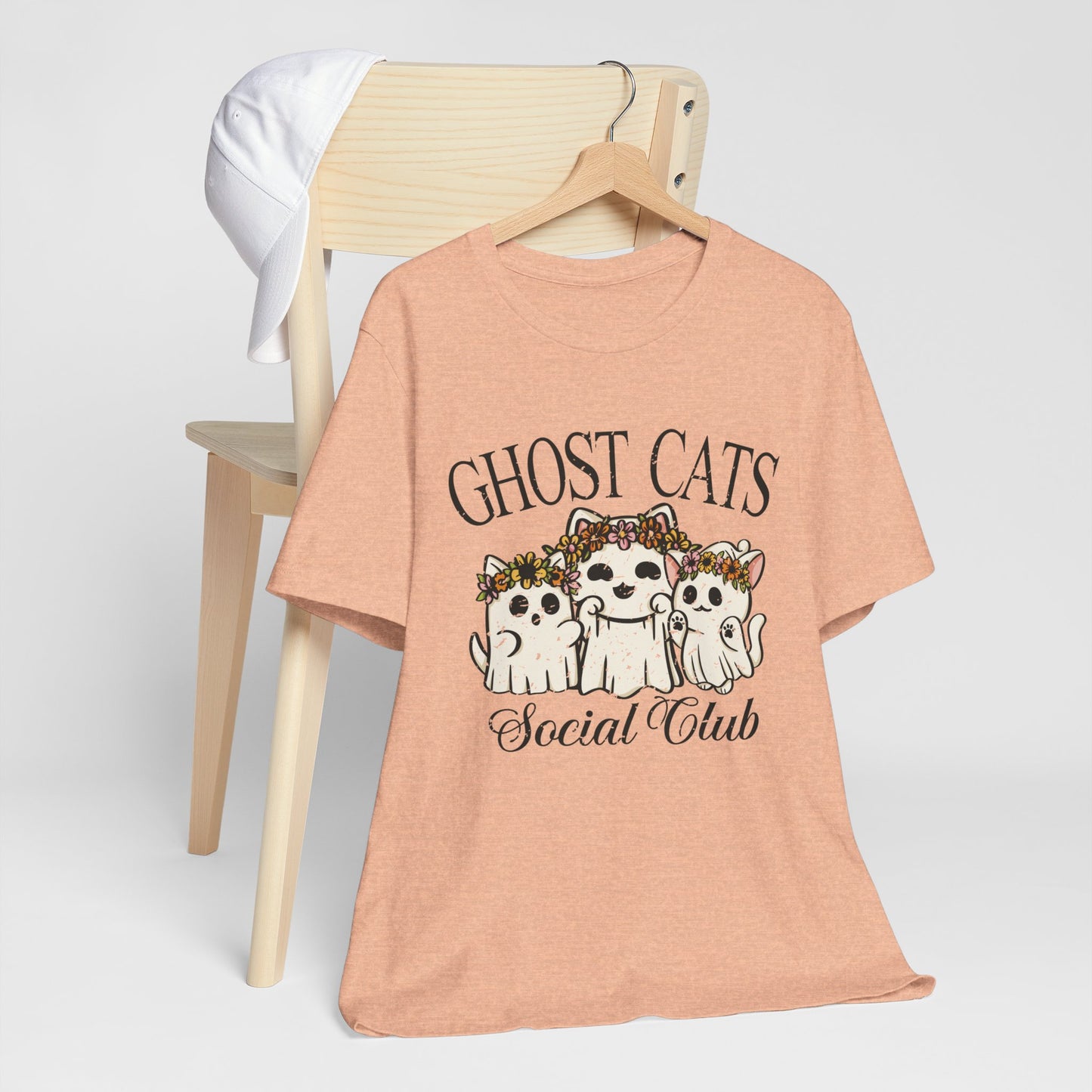 Ghost Cats Social Club T-Shirt – Unique & Whimsical Cat-Themed Apparel