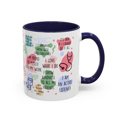 Nurse: I'm Brave, I'm a Problem Solver" Accent Coffee Mug