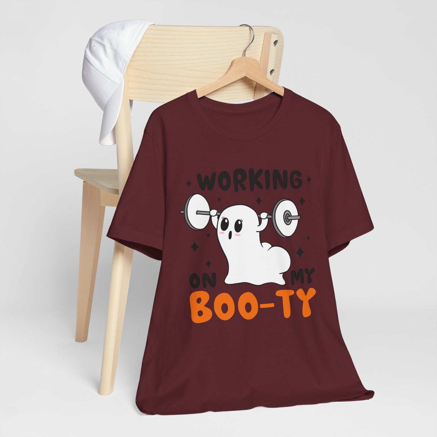 Working Out On My Booty Halloween T-Shirt - Spooktacular Fitness Fun!