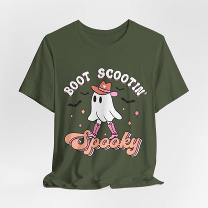 Boot Scootin’ Spooky Halloween T-Shirt: Haunt in Style!