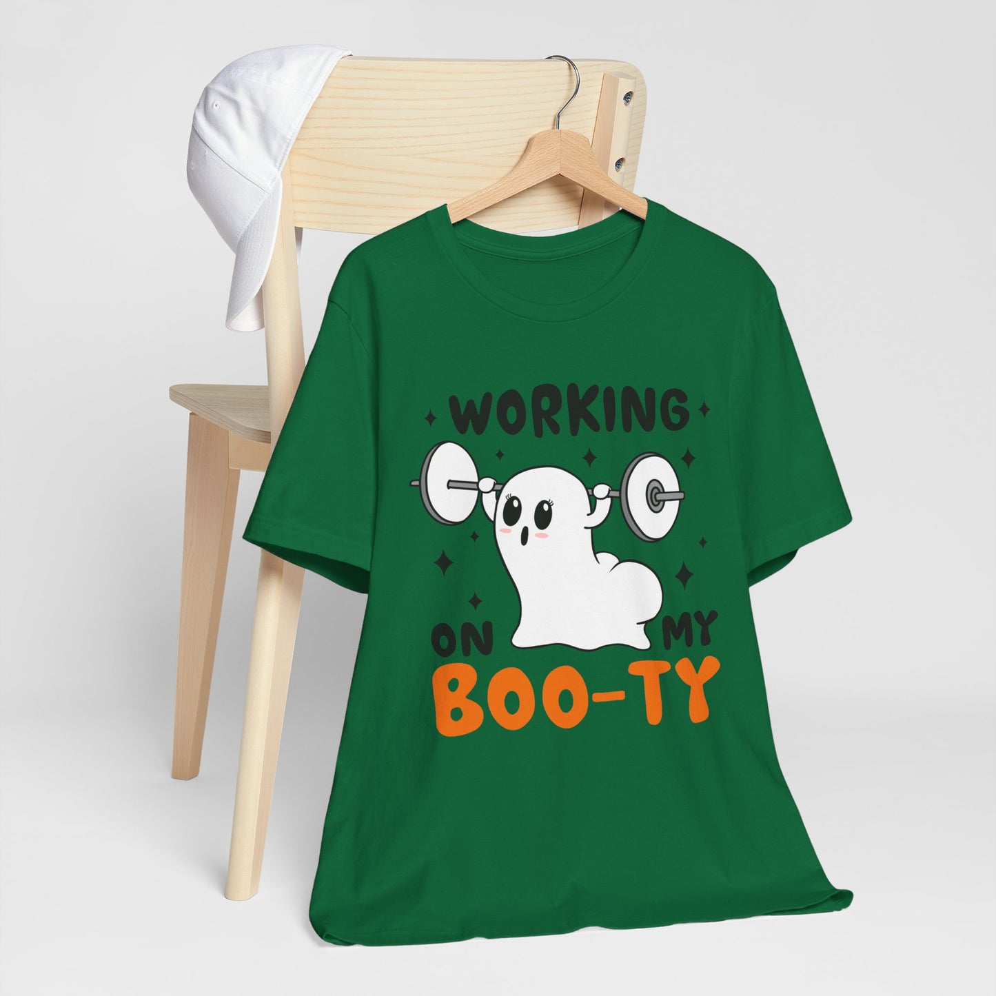 Working Out On My Booty Halloween T-Shirt - Spooktacular Fitness Fun!