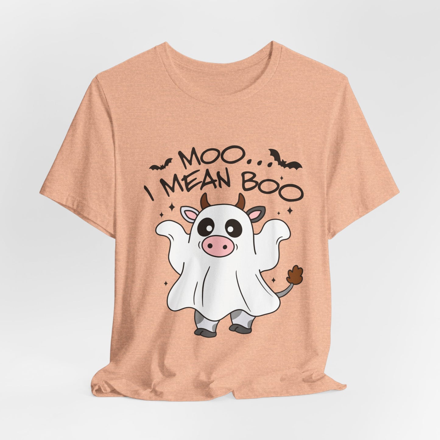 Moo, I Mean Boo! Spooky Cow Halloween T-Shirt