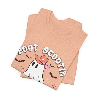 Boot Scootin’ Spooky Halloween T-Shirt: Haunt in Style!