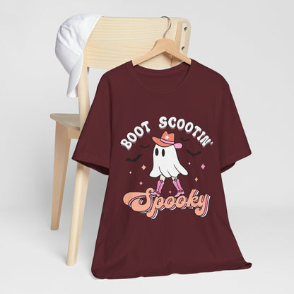 Boot Scootin’ Spooky Halloween T-Shirt: Haunt in Style!