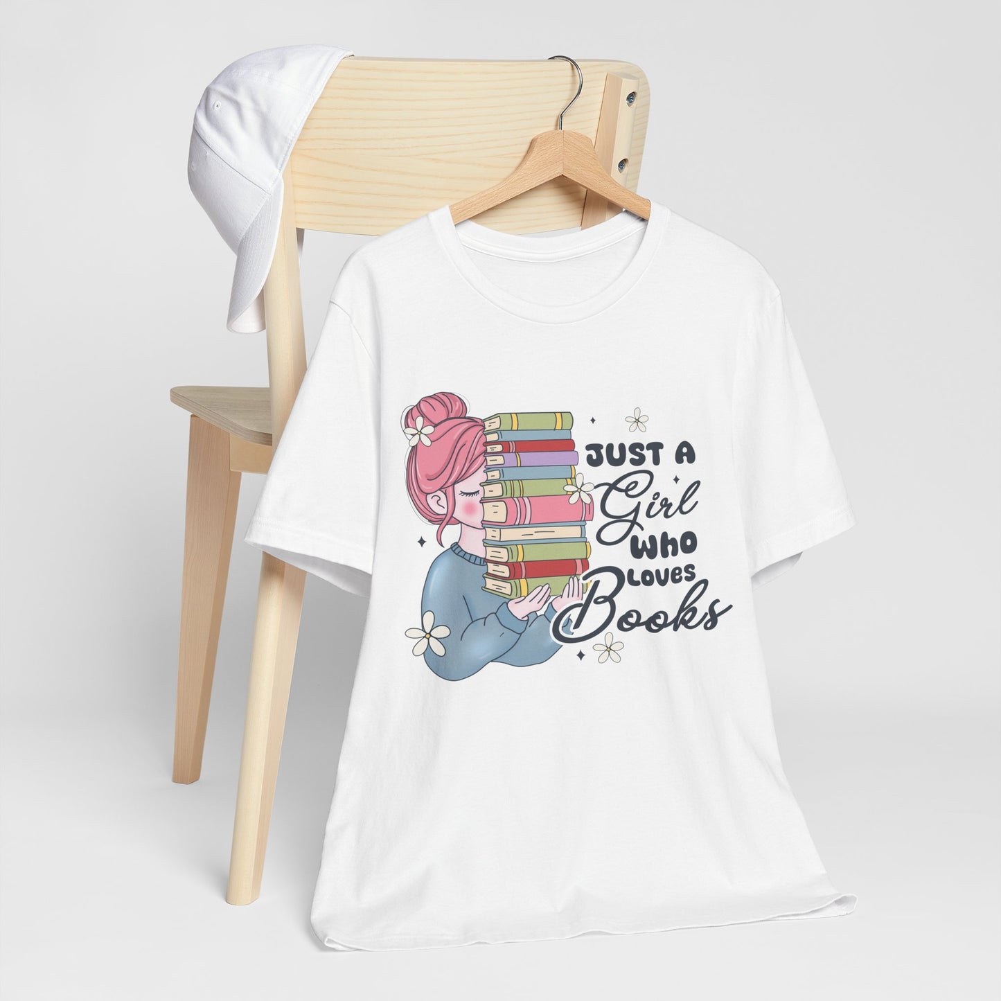 Just A Girl Who Loves Books T-Shirt - Cute Bookworm Reading Tee