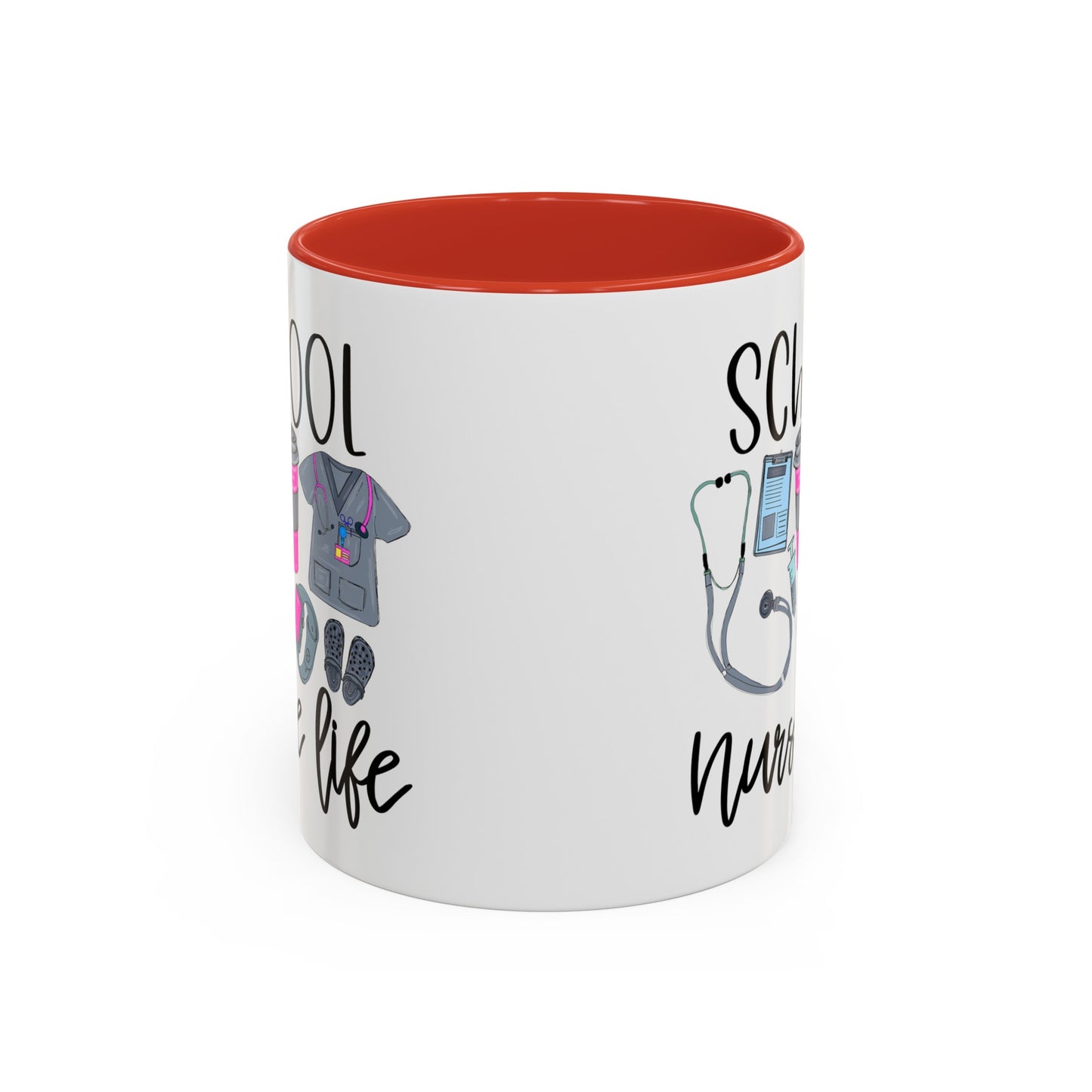 Custom, School Nurse Life Accent Coffee Mug