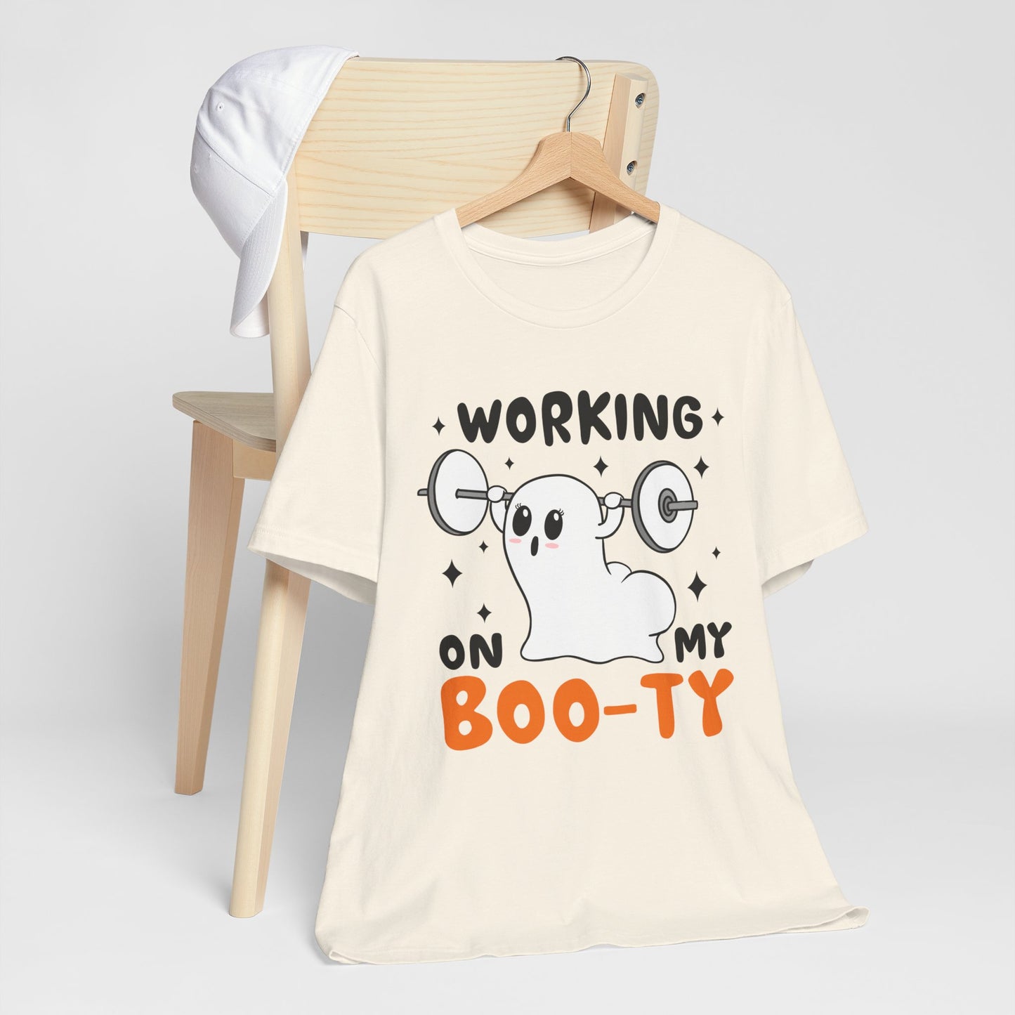 Working Out On My Booty Halloween T-Shirt - Spooktacular Fitness Fun!