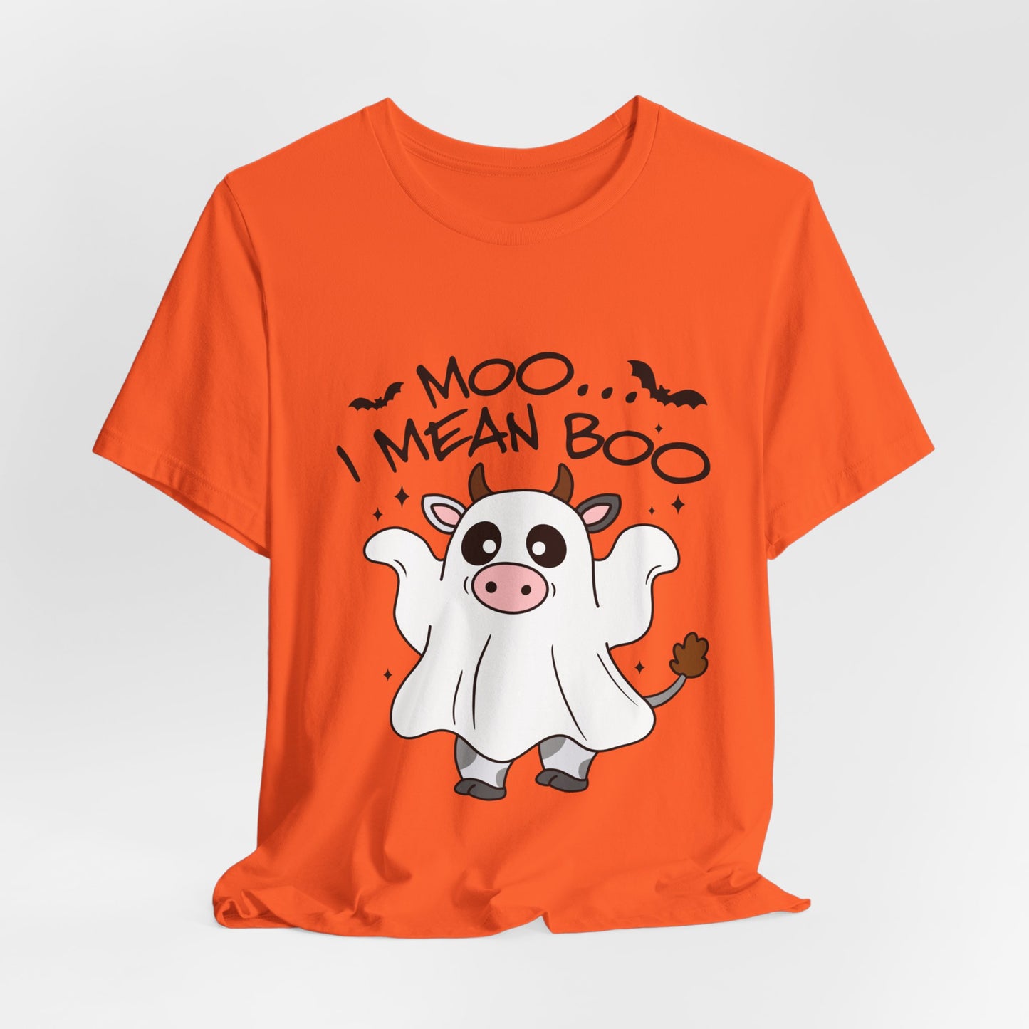 Moo, I Mean Boo! Spooky Cow Halloween T-Shirt