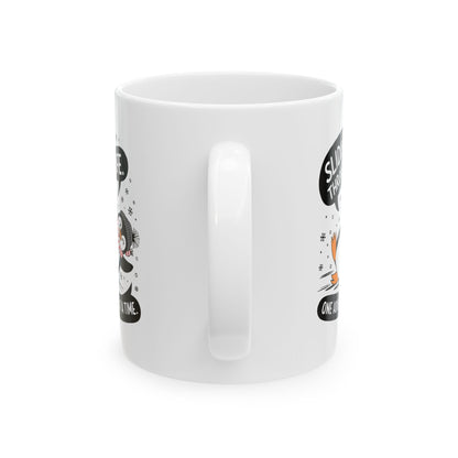 Sliding Through Life Penguin Mug – Fun and Cozy Winter Drinkware