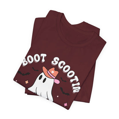 Boot Scootin’ Spooky Halloween T-Shirt: Haunt in Style!