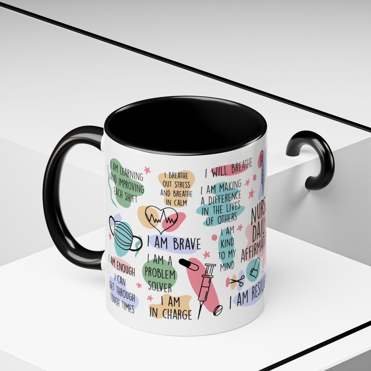 Nurse: I'm Brave, I'm a Problem Solver" Accent Coffee Mug