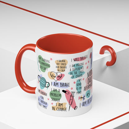 Nurse: I'm Brave, I'm a Problem Solver" Accent Coffee Mug