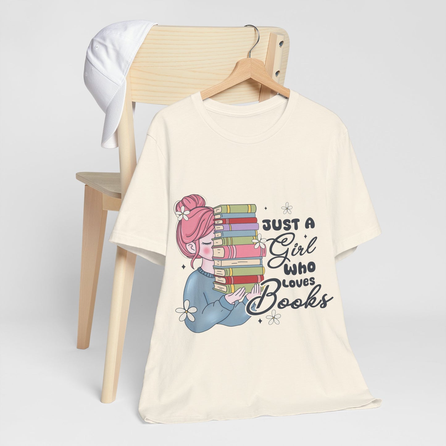 Just A Girl Who Loves Books T-Shirt - Cute Bookworm Reading Tee